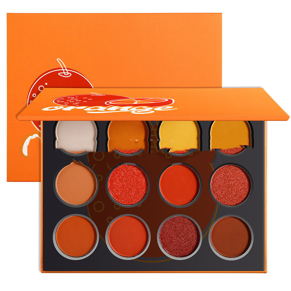 Palette Fards à Paupières Série Fruits 12 Teintes – Portable, Colorée & Facile à Utiliser